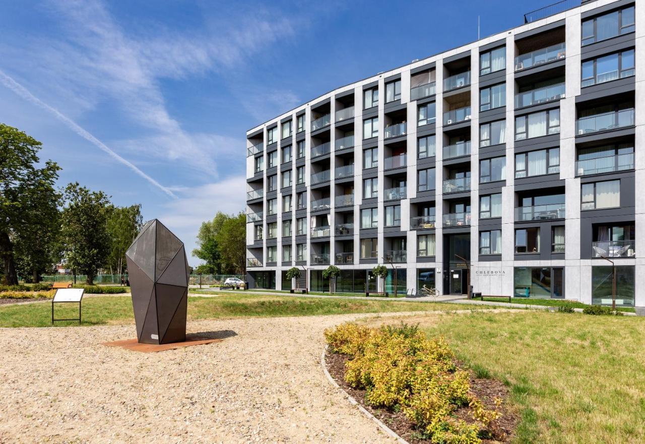 Chlebova - Riverside View Terrace, Free Parking, Gym & Kidsplay By Downtown Apartments Gdańsk Exteriör bild