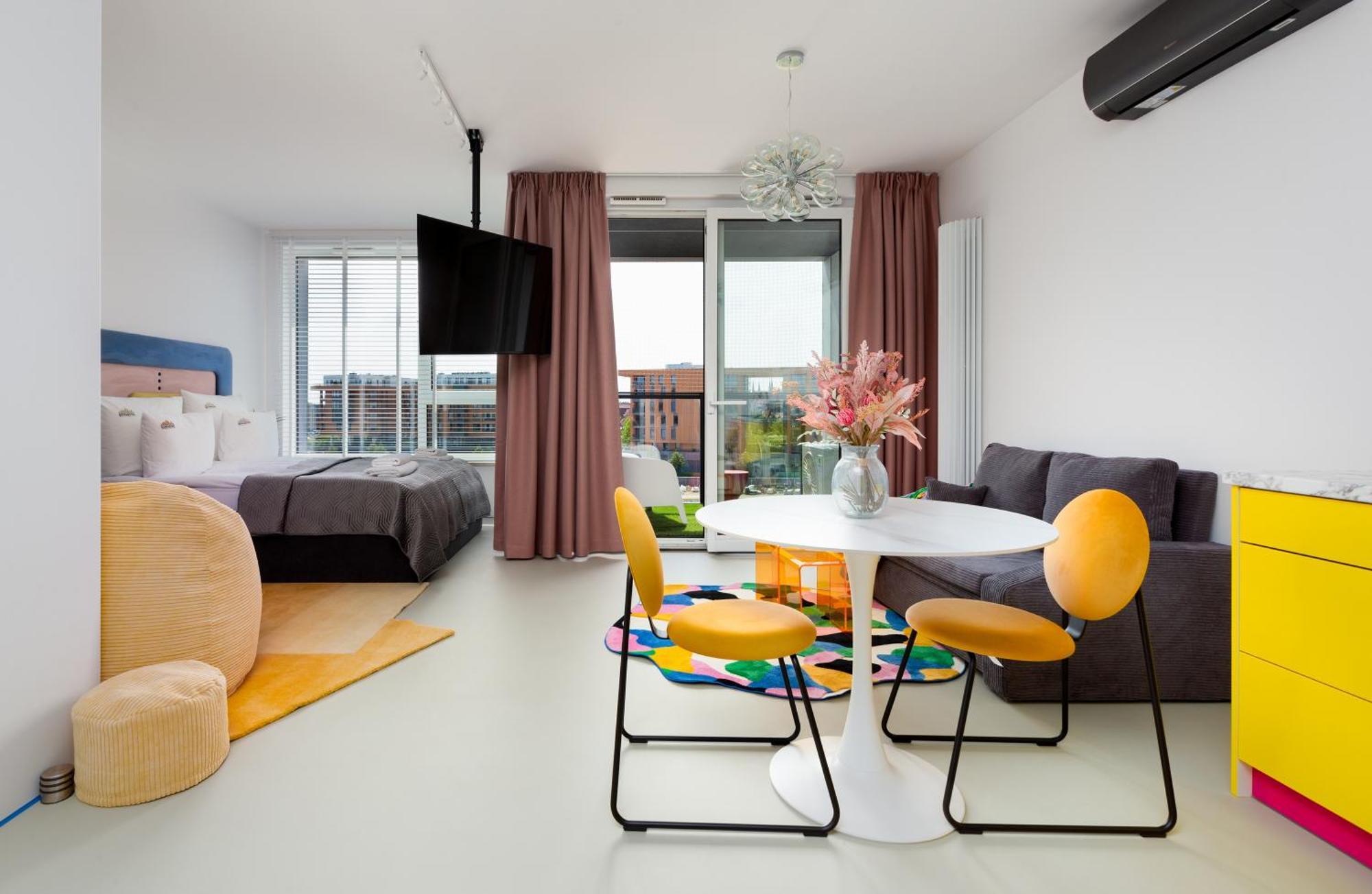 Chlebova - Riverside View Terrace, Free Parking, Gym & Kidsplay By Downtown Apartments Gdańsk Rum bild