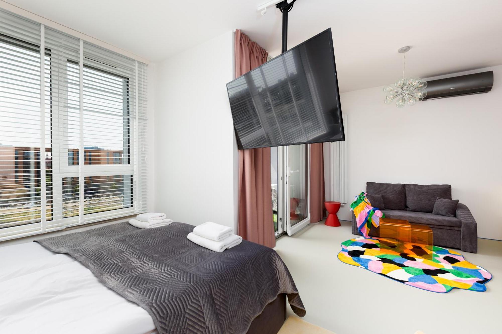 Chlebova - Riverside View Terrace, Free Parking, Gym & Kidsplay By Downtown Apartments Gdańsk Rum bild