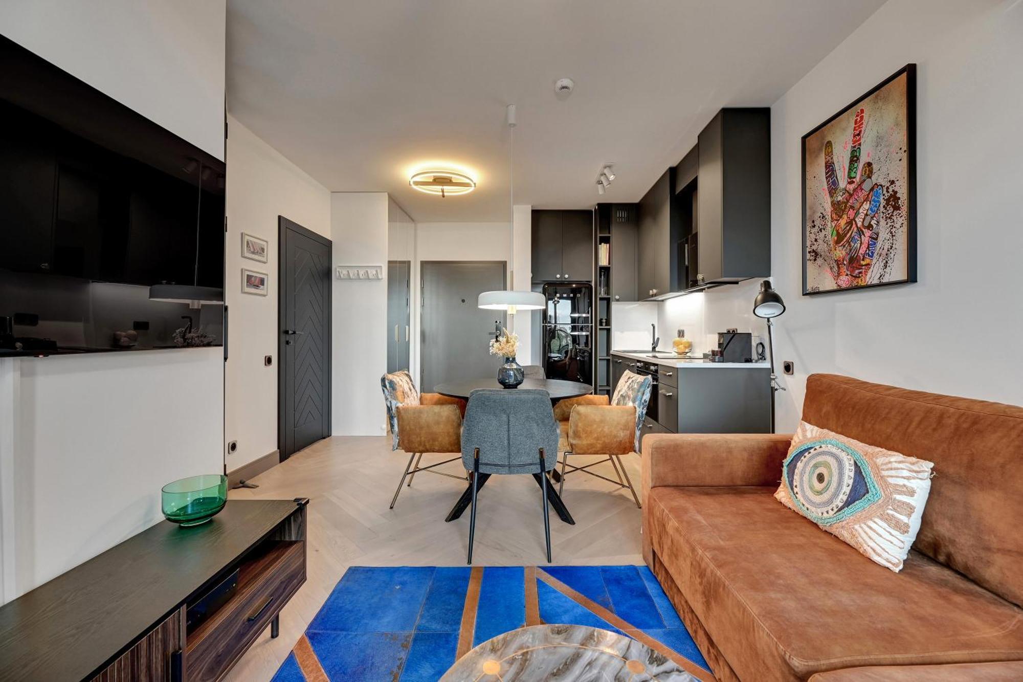 Chlebova - Riverside View Terrace, Free Parking, Gym & Kidsplay By Downtown Apartments Gdańsk Rum bild