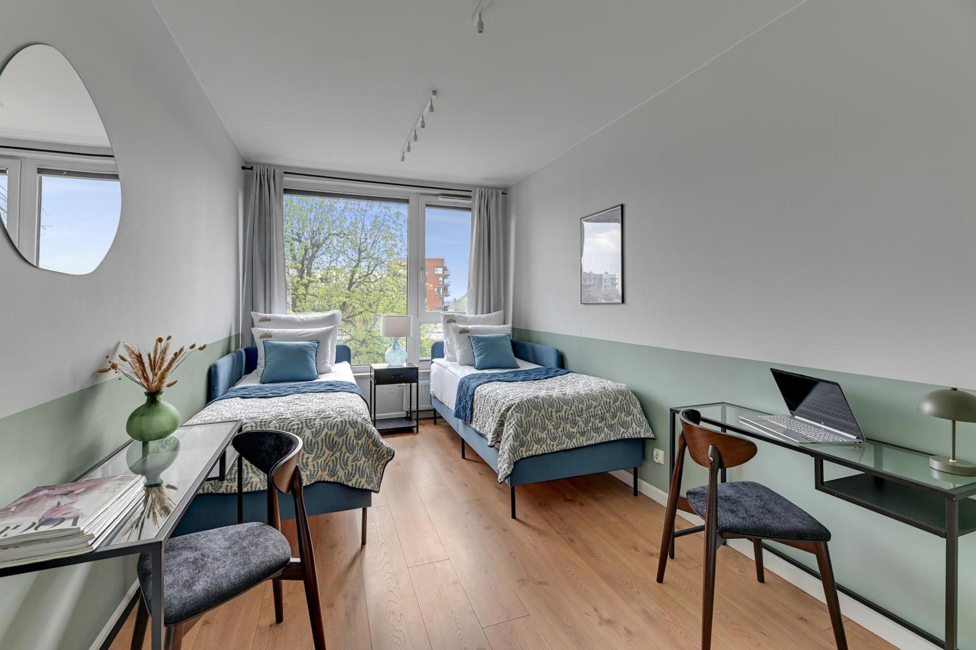 Chlebova - Riverside View Terrace, Free Parking, Gym & Kidsplay By Downtown Apartments Gdańsk Rum bild
